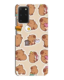 Чехол для Samsung Galaxy S20 с картинкой «Капибары паттерн»