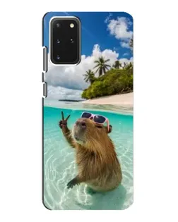 Чехол для Samsung Galaxy S20 с картинкой «Капибара на море»