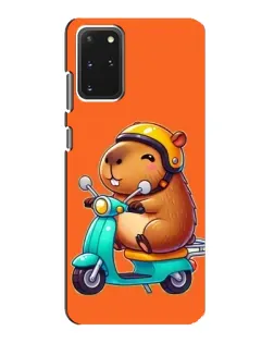 Чехол для Samsung Galaxy S20 с картинкой «Капибара на скутере»