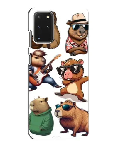 Чехол для Samsung Galaxy S20 с картинкой «Крутые капибары музыканты»