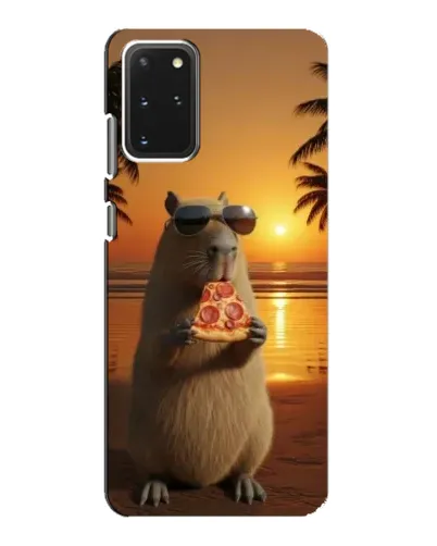 Чехол для Samsung Galaxy S20 с картинкой «Капибара с пиццей»