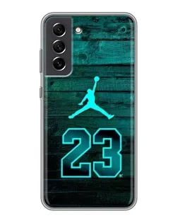 Чохол для Samsung Galaxy S21 FE з картинкою «Jordan Cyan 23»