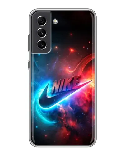 Чехол для Samsung Galaxy S21 FE с картинкой «Огненный логотип Nike» Чехол для Samsung Galaxy S21 FE с картинкой «Огненный логотип Nike»