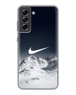Чохол для Samsung Galaxy S21 FE з картинкою «Nike — зимові гори»