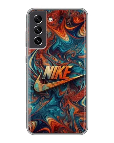 Чехол для Samsung Galaxy S21 FE с картинкой «Nike в абстракции» Чехол для Samsung Galaxy S21 FE с картинкой «Nike в абстракции»