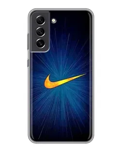 Чохол для Samsung Galaxy S21 FE з картинкою «Синій пульс Nike»