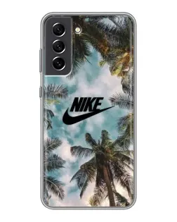 Чохол для Samsung Galaxy S21 FE з картинкою «Тропічний принт Nike»