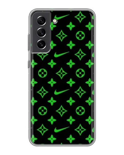 Чехол для Samsung Galaxy S21 FE с картинкой «Неоновый принт LV» Чехол для Samsung Galaxy S21 FE с картинкой «Неоновый принт LV»