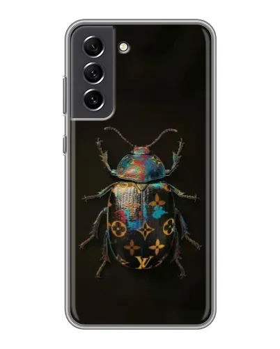 Чехол для Samsung Galaxy S21 FE с картинкой «LV — мраморный принт» Чехол для Samsung Galaxy S21 FE с картинкой «LV — мраморный принт»