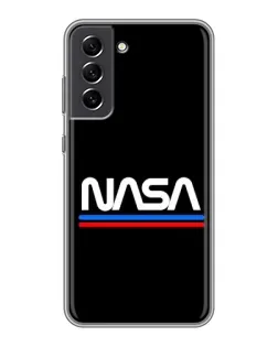 Чехол для Samsung Galaxy S21 FE с картинкой «NASA — классика Red Blue» Чехол для Samsung Galaxy S21 FE с картинкой «NASA — классика Red Blue»