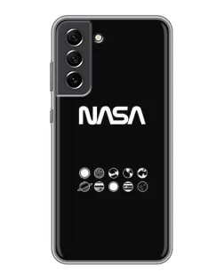 Чехол для Samsung Galaxy S21 FE с картинкой «NASA — технический принт» Чехол для Samsung Galaxy S21 FE с картинкой «NASA — технический принт»