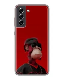 Чехол для Samsung Galaxy S21 FE с картинкой «Bored Ape в красном» Чехол для Samsung Galaxy S21 FE с картинкой «Bored Ape в красном»