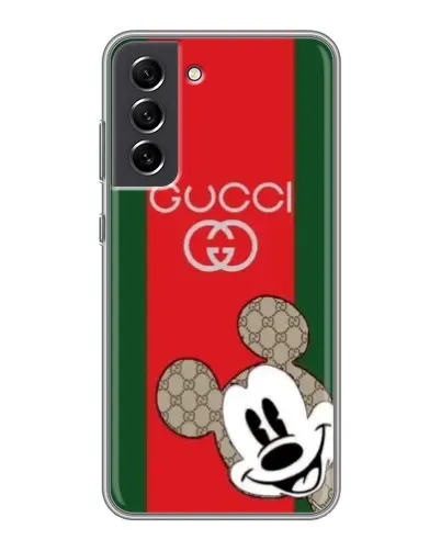 Чехол для Samsung Galaxy S21 FE с картинкой «Gucci — полосы и Микки» Чехол для Samsung Galaxy S21 FE с картинкой «Gucci — полосы и Микки»