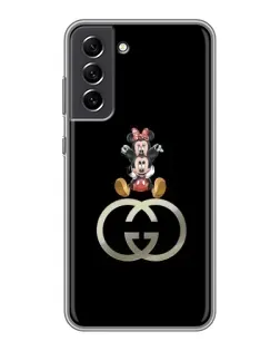 Чохол для Samsung Galaxy S21 FE з картинкою «Мінні Маус на лого» Чохол для Samsung Galaxy S21 FE з картинкою «Мінні Маус на лого»