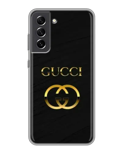 Чехол для Samsung Galaxy S21 FE с картинкой «Золотой логотип Gucci» Чехол для Samsung Galaxy S21 FE с картинкой «Золотой логотип Gucci»