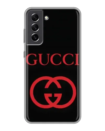 Чехол для Samsung Galaxy S21 FE с картинкой «Gucci — красный логотип» Чехол для Samsung Galaxy S21 FE с картинкой «Gucci — красный логотип»