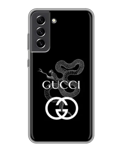 Чехол для Samsung Galaxy S21 FE с картинкой «Gucci — серебряная змея» Чехол для Samsung Galaxy S21 FE с картинкой «Gucci — серебряная змея»