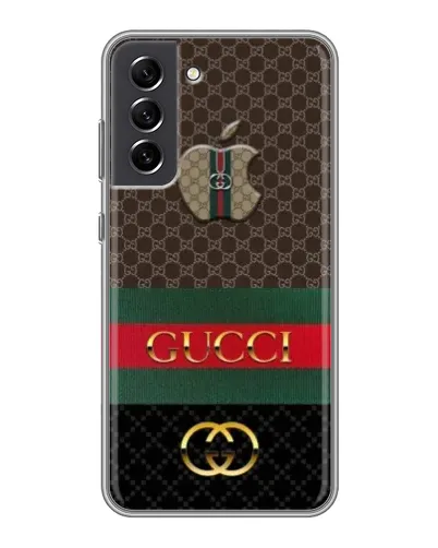 Чехол для Samsung Galaxy S21 FE с картинкой «Gucci — брендированный десерт» Чехол для Samsung Galaxy S21 FE с картинкой «Gucci — брендированный десерт»