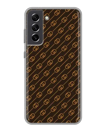 Чехол для Samsung Galaxy S21 FE с картинкой «Gucci — золотые диагонали» Чехол для Samsung Galaxy S21 FE с картинкой «Gucci — золотые диагонали»
