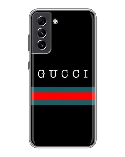 Чехол для Samsung Galaxy S21 FE с картинкой «Gucci — красный пояс» Чехол для Samsung Galaxy S21 FE с картинкой «Gucci — красный пояс»