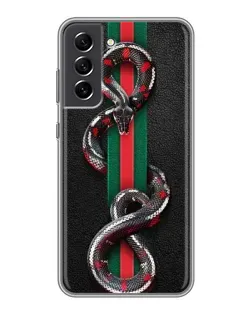 Чохол для Samsung Galaxy S21 FE з картинкою «Gucci — змія на смузі» Чохол для Samsung Galaxy S21 FE з картинкою «Gucci — змія на смузі»