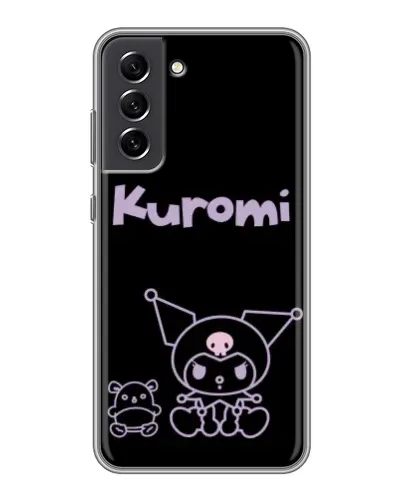 Чехол для Samsung Galaxy S21 FE с картинкой «Kuromi — черный минимализм» Чехол для Samsung Galaxy S21 FE с картинкой «Kuromi — черный минимализм»