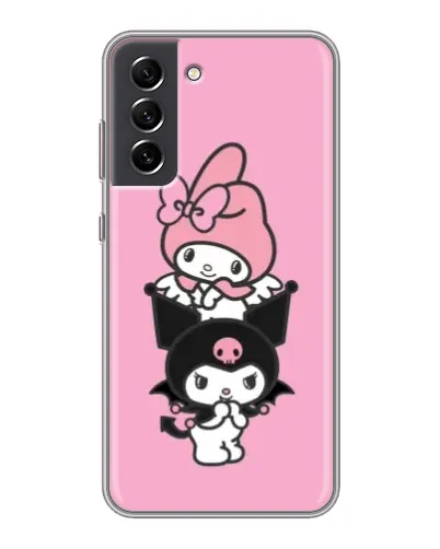 Чехол для Samsung Galaxy S21 FE с картинкой «My Melody и Kuromi» Чехол для Samsung Galaxy S21 FE с картинкой «My Melody и Kuromi»