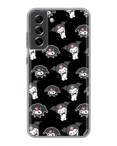 Чехол для Samsung Galaxy S21 FE с картинкой «Черный паттерн Kuromi» Чехол для Samsung Galaxy S21 FE с картинкой «Черный паттерн Kuromi»