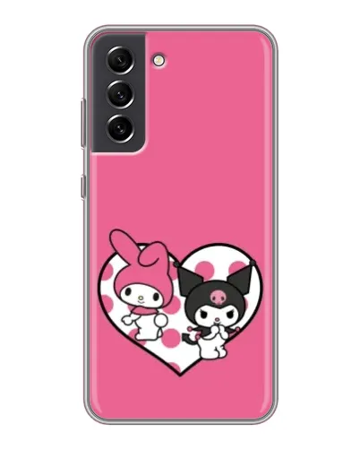 Чехол для Samsung Galaxy S21 FE с картинкой «Kuromi и My Melody» Чехол для Samsung Galaxy S21 FE с картинкой «Kuromi и My Melody»