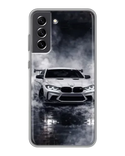 Чехол для Samsung Galaxy S21 FE с картинкой «BMW сквозь туман»