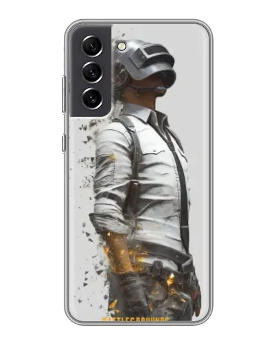 Чехол для Samsung Galaxy S21 FE с картинкой «PUBG — боец в пыли» Чехол для Samsung Galaxy S21 FE с картинкой «PUBG — боец в пыли»