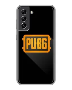 Чехол для Samsung Galaxy S21 FE с картинкой «PUBG — рамка лого»