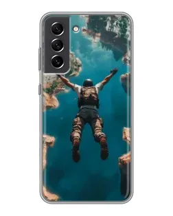 Чехол для Samsung Galaxy S21 FE с картинкой «PUBG — свободное падение»