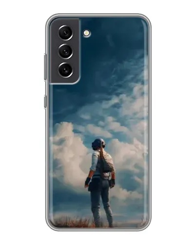 Чехол для Samsung Galaxy S21 FE с картинкой «Герой PUBG на скале» Чехол для Samsung Galaxy S21 FE с картинкой «Герой PUBG на скале»