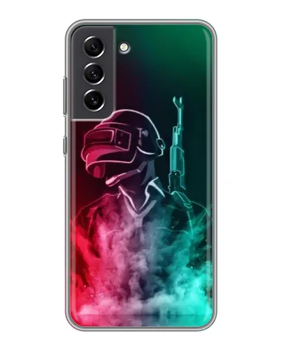 Чехол для Samsung Galaxy S21 FE с картинкой «PUBG — огненный воин» Чехол для Samsung Galaxy S21 FE с картинкой «PUBG — огненный воин»