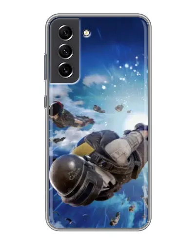 Чехол для Samsung Galaxy S21 FE с картинкой «Десант PUBG — прыжок» Чехол для Samsung Galaxy S21 FE с картинкой «Десант PUBG — прыжок»