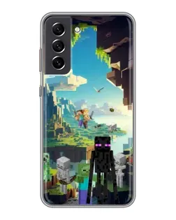Чехол для Samsung Galaxy S21 FE с картинкой «Эндермен в лесу»