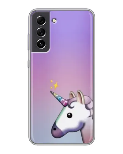 Чехол для Samsung Galaxy S21 FE с картинкой «Единорог градиент» Чехол для Samsung Galaxy S21 FE с картинкой «Единорог градиент»