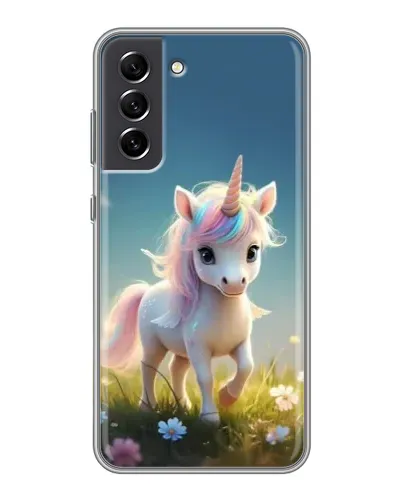 Чехол для Samsung Galaxy S21 FE с картинкой «Единорог на поляне» Чехол для Samsung Galaxy S21 FE с картинкой «Единорог на поляне»