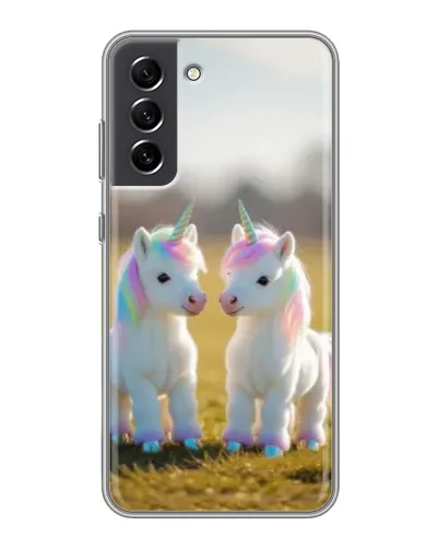 Чехол для Samsung Galaxy S21 FE с картинкой «Пара единорогов» Чехол для Samsung Galaxy S21 FE с картинкой «Пара единорогов»