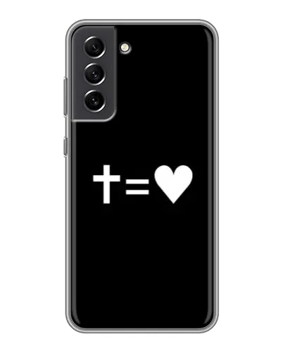 Чехол для Samsung Galaxy S21 FE с картинкой «Крест и Сердце» Чехол для Samsung Galaxy S21 FE с картинкой «Крест и Сердце»
