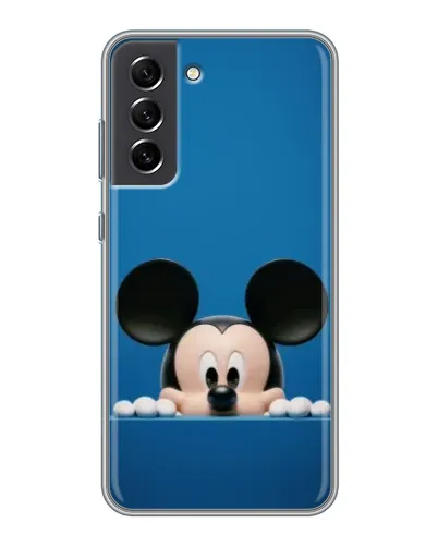 Чехол для Samsung Galaxy S21 FE с картинкой «Микки выглядывает»