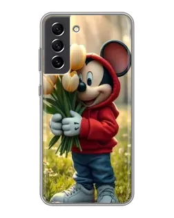 Чехол для Samsung Galaxy S21 FE с картинкой «Микки с тюльпанами» Чехол для Samsung Galaxy S21 FE с картинкой «Микки с тюльпанами»