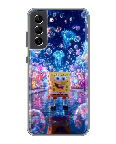 Чехол для Samsung Galaxy S21 FE с картинкой «Неоновый океан»