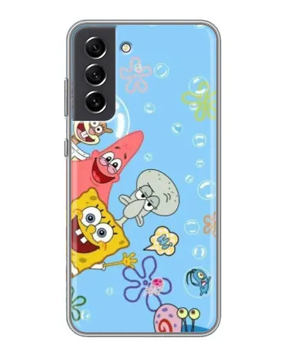 Чехол для Samsung Galaxy S21 FE с картинкой «Веселые пузырьки»
