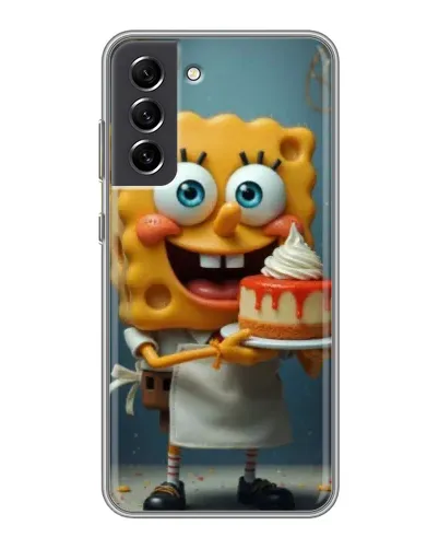 Чехол для Samsung Galaxy S21 FE с картинкой «Повар Спанч Боб»