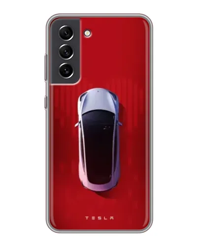 Чехол для Samsung Galaxy S21 FE с картинкой «Tesla Top View» Чехол для Samsung Galaxy S21 FE с картинкой «Tesla Top View»