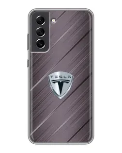Чохол для Samsung Galaxy S21 FE з картинкою «Металева текстура Tesla» Чохол для Samsung Galaxy S21 FE з картинкою «Металева текстура Tesla»