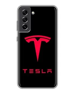Чохол для Samsung Galaxy S21 FE з картинкою «Tesla Red Logo» Чохол для Samsung Galaxy S21 FE з картинкою «Tesla Red Logo»