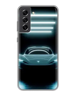 Чохол для Samsung Galaxy S21 FE з картинкою «Tesla в неоні» Чохол для Samsung Galaxy S21 FE з картинкою «Tesla в неоні»